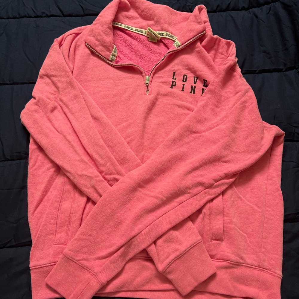 PINK Quarter zip sweater